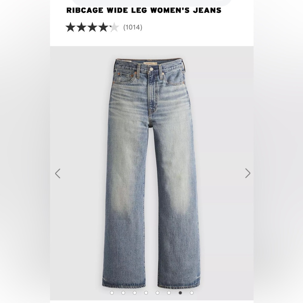 Levi’s Premium Rib cage wide leg women’s jeans   W25 L34